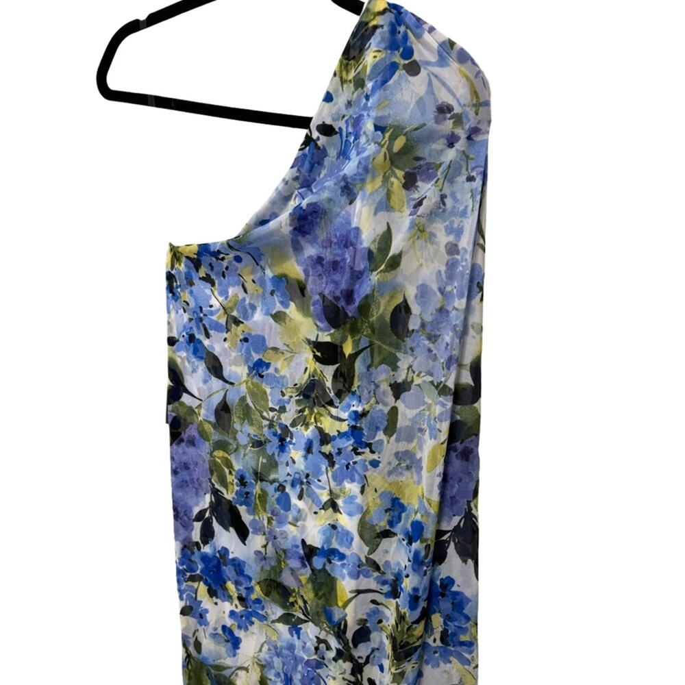Marina Floral One Shoulder Maxi Dress - Green Multi Size 6 - Picture 6 of 8